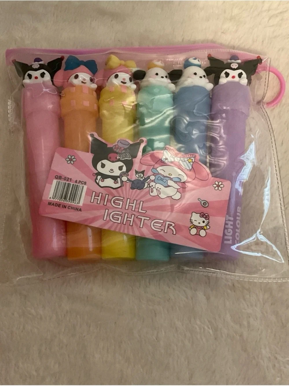 Cute Pastel Character Highlighter Set - 6 Pack